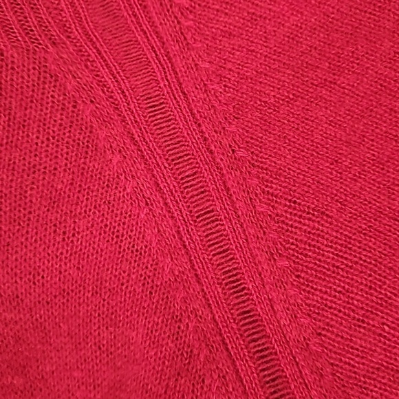 💕360 CASHMERE💕 Jessa Boatneck Cardigan ~ Dark Pink 100% Cashmere Large L NWT - Picture 6 of 12